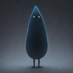 A petite anime-style depiction of a teardrop-shimmering stick figure expressing profound sorrow.