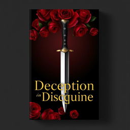 A book cover design featuring a black background with a subtle gradient of red