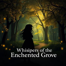 A silhouette of a young girl with flowing hair, standing at the beginning of a winding path, her gaze fixed on something in the distance