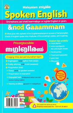 A comprehensive guidebook on spoken English and grammar, written in Malayalam