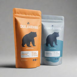 Create a flexible and creative packaging design for a supplement brand's stand-up pouch. Initially design a label, but bear in mind the transition to a fully printed pouch as sales increase. The design should be consistent across all future products. Consider the attached branding, spec, and logo for inspiration.