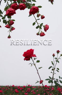 The word 'RESILIENCE' elegantly written in silver on a pristine white background