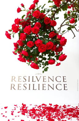 The word 'RESILIENCE' elegantly written in silver, set against a pure white background