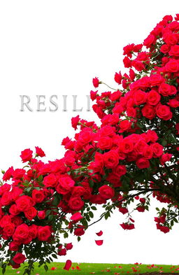 The word 'RESILIENCE' elegantly written in silver, set against a pure white background