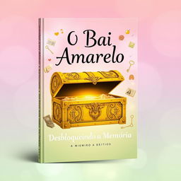 A striking book cover design for 'O Baú Amarelo - Desbloqueando a Memória'