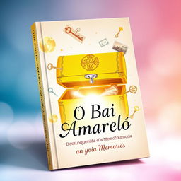A beautiful book cover design for 'O Baú Amarelo - Desbloqueando a Memória'