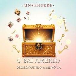 A captivating book cover design for 'O BAÚ AMARELO - DESBLOQUEANDO A MEMÓRIA'