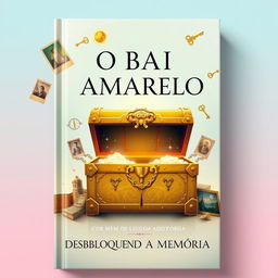 A captivating book cover design for 'O BAÚ AMARELO - DESBLOQUEANDO A MEMÓRIA'