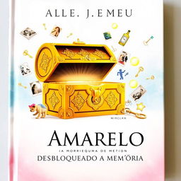 A captivating book cover design for 'O BAÚ AMARELO - DESBLOQUEANDO A MEMÓRIA'