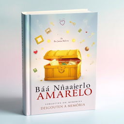 An enchanting book cover design for 'O BAÚ AMARELO - DESBLOQUEANDO A MEMÓRIA'