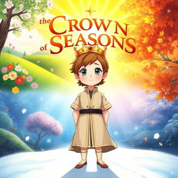 An enchanting cover illustration for 'The Crown of Seasons