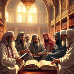 An insightful depiction of Islamic innovation ideology, showcasing the harmony between tradition and modernity