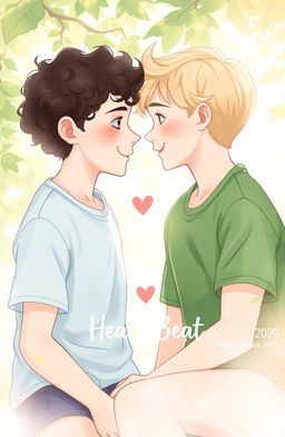 Two young boys gazing at each other with affectionate expressions, their eyes sparkling with connection and warmth