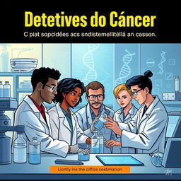 Capa de livro para 'Detetives do Câncer: como a ciência está desvendando o caso!'