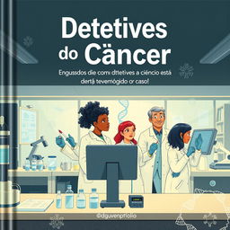 Capa de livro para 'Detetives do Câncer: como a ciência está desvendando o caso!'