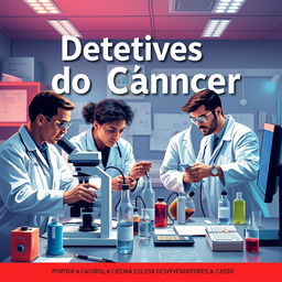 Capa de livro para 'Detetives do Câncer: como a ciência está desvendando o caso!'