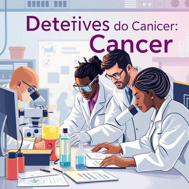 Capa de livro para 'Detetives do Câncer: como a ciência está desvendando o caso!'