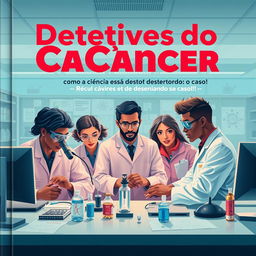 Capa de livro para 'Detetives do Câncer: como a ciência está desvendando o caso!'