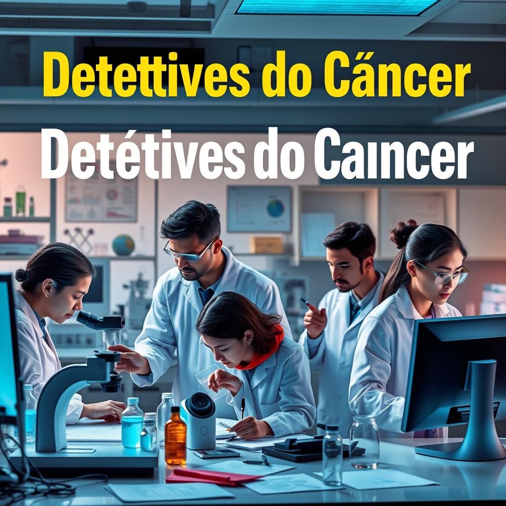 Capa de livro para 'Detetives do Câncer: como a ciência está desvendando o caso!'