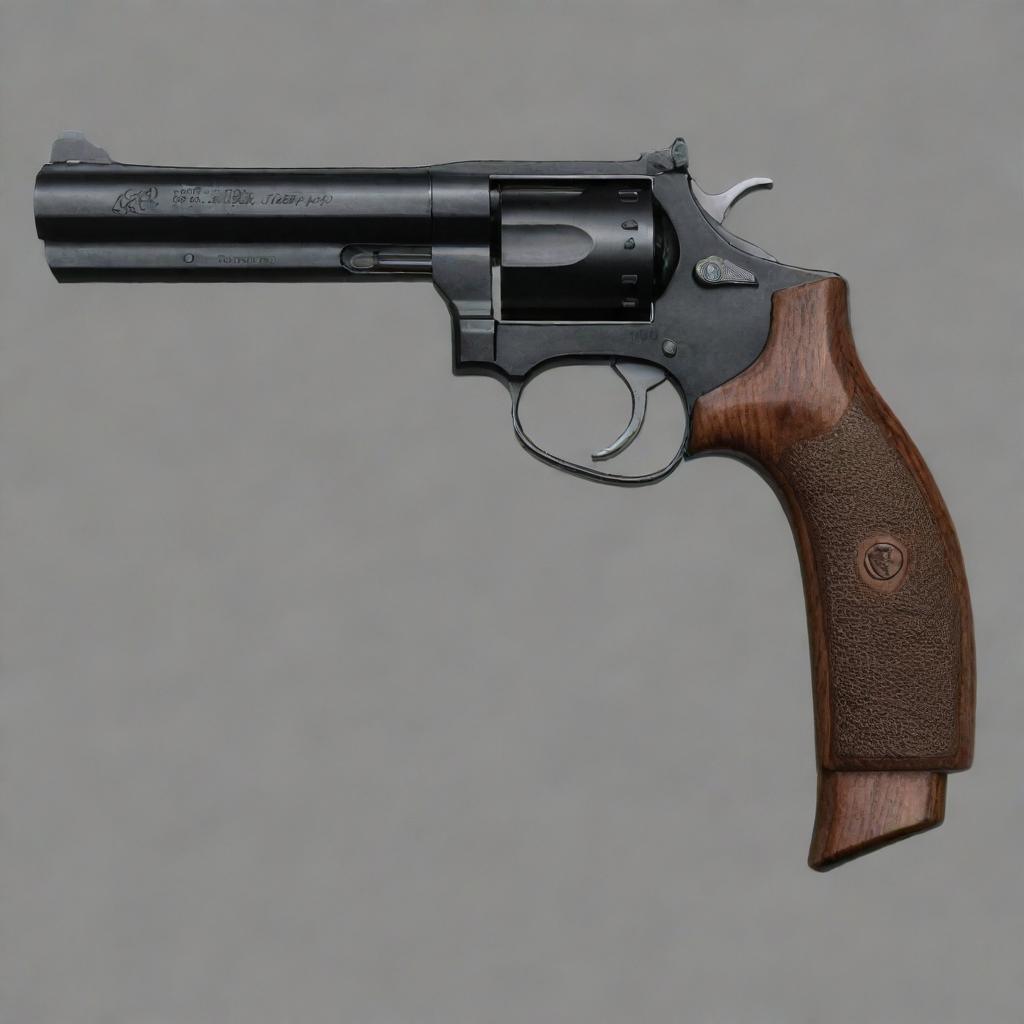 A highly detailed visual of Niko Bellic's signature firearm, a character from the renowned Grand Theft Auto series