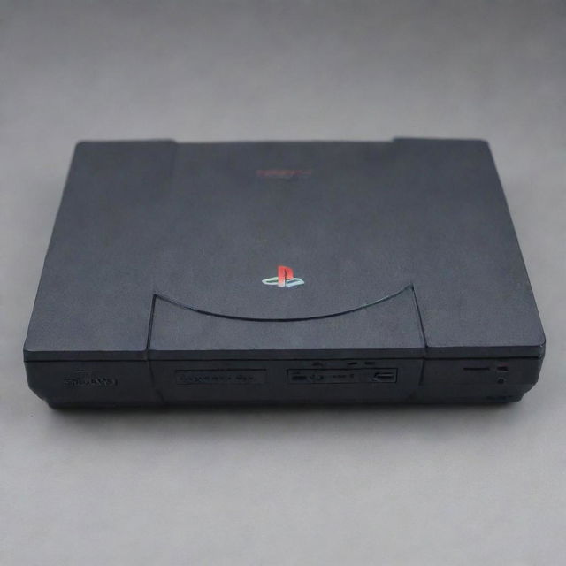 A highly detailed PlayStation 2 gaming console