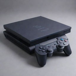 A highly detailed PlayStation 2 gaming console