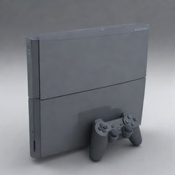 A realistically rendered PlayStation 3 gaming console