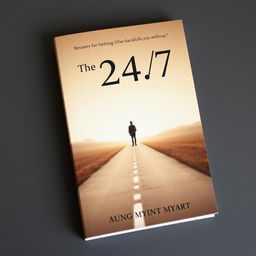 A compelling and emotional book cover for '24/7', reflecting the author's journey through life hardships, growth, and determination