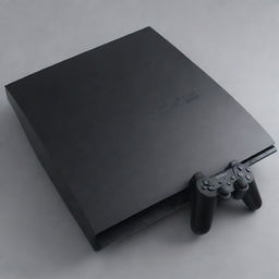 A realistically rendered PlayStation 3 gaming console