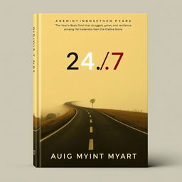 An impactful book cover design for '24/7', reflecting the struggles, growth, and resilience in the author's life