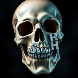 A smiling skull featuring the diamond letters 'S', 'E', 'S', and 'H' artistically integrated as its teeth