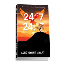 An inspiring book cover design for '24/7' that reflects the author's journey through life’s challenges, growth, and aspirations