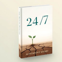 A compelling book cover design for '24/7' that captures the essence of the author's life hardships, personal growth, and determination to persevere