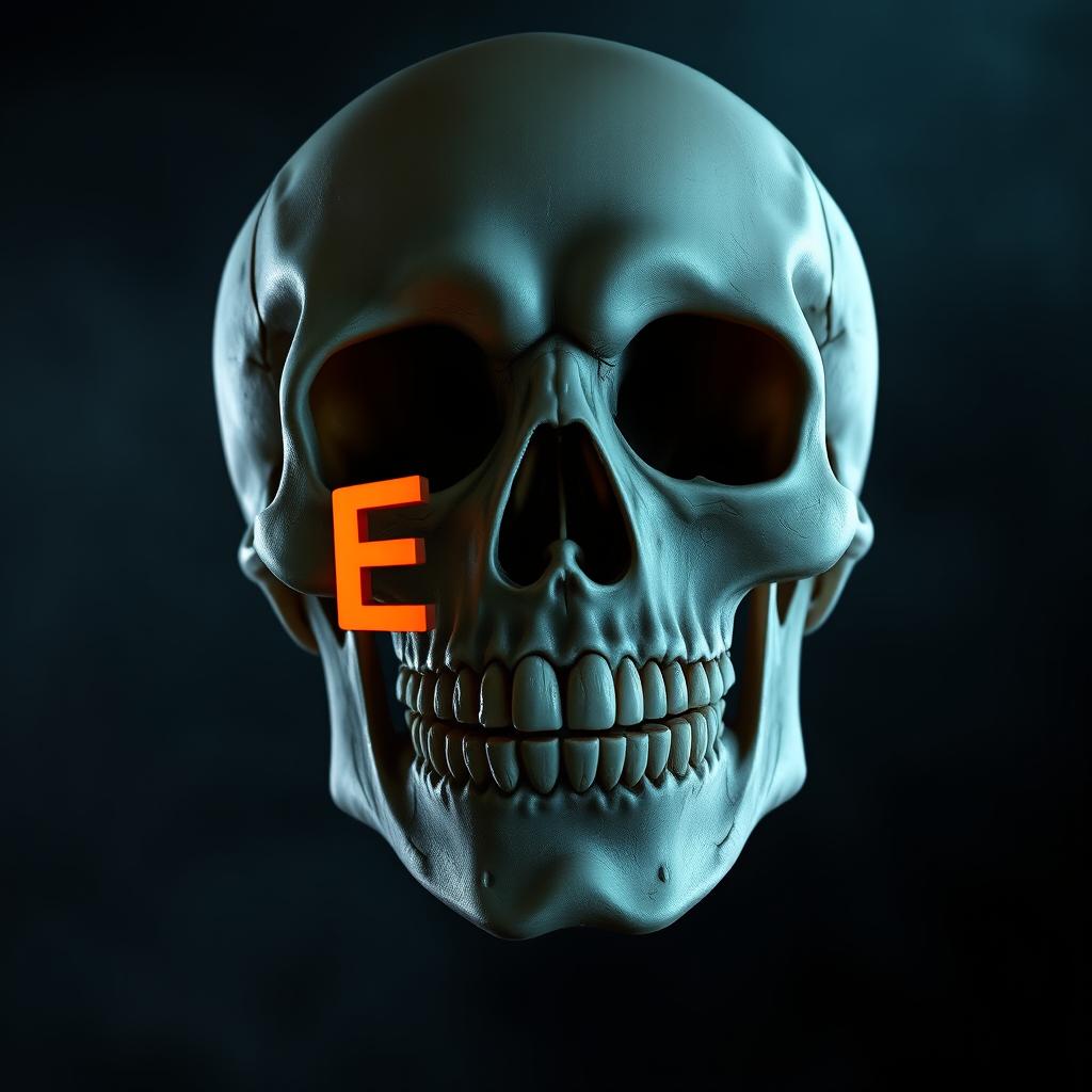 A smiling skull with the letters 'S', 'E', 'S', and 'H' creatively designed as its teeth