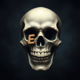 A smiling skull with the letters 'S', 'E', 'S', and 'H' creatively designed as its teeth