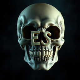 A smiling skull with the letters 'S', 'E', 'S', and 'H' creatively designed as its teeth