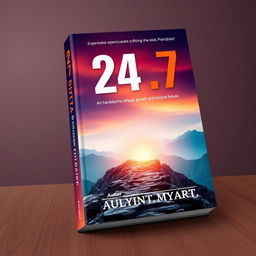 A visually striking book cover design for '24/7' that powerfully conveys the author's experiences of hardship, growth, and determination