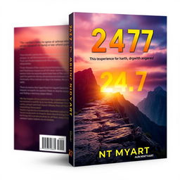 A visually striking book cover design for '24/7' that powerfully conveys the author's experiences of hardship, growth, and determination
