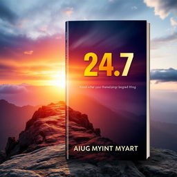 A visually striking book cover design for '24/7' that powerfully conveys the author's experiences of hardship, growth, and determination