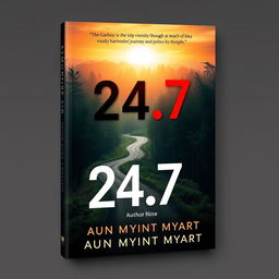 An evocative book cover design for '24/7' that vividly portrays the author's journey through life's hardships and personal growth