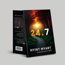 An evocative book cover design for '24/7' that vividly portrays the author's journey through life's hardships and personal growth
