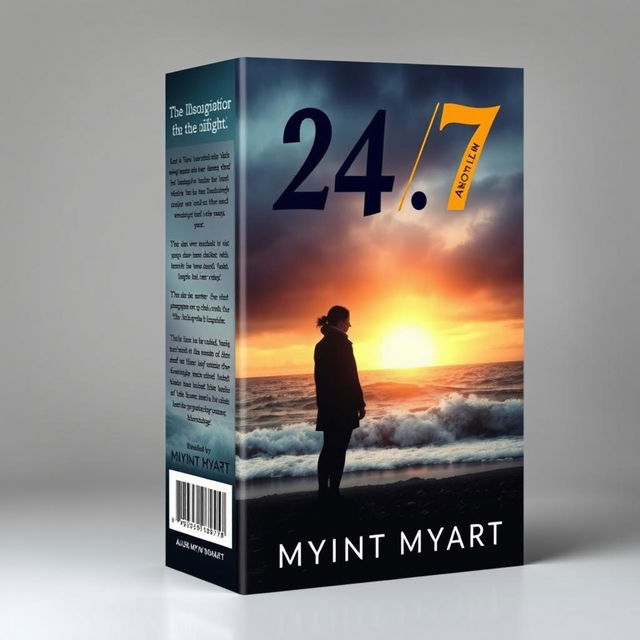 An impactful book cover design for '24/7' that poignantly highlights the author's difficult life challenges and moments of sadness