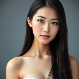 A portrait of a beautiful Chinese woman standing at 1