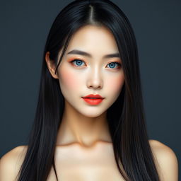 A portrait of a beautiful Chinese woman standing at 1