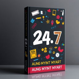 A compelling book cover design for '24/7' that reflects the author's journey through hardships, growth, and change