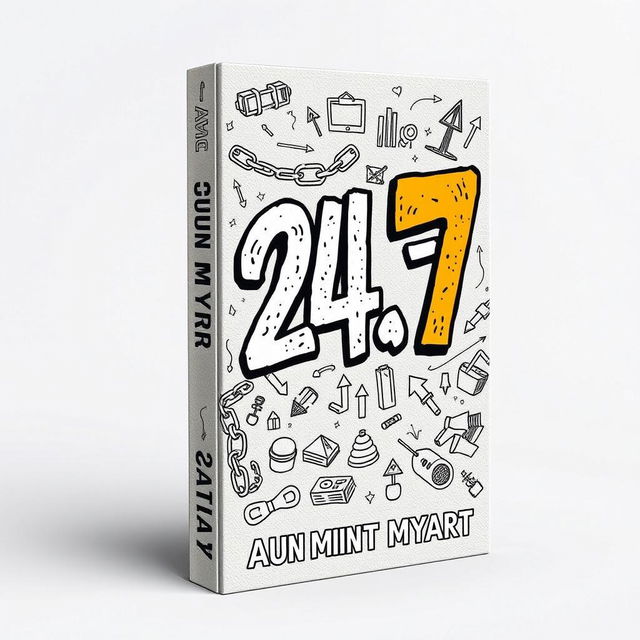 An impactful book cover design for '24/7' that powerfully conveys the author's experiences of hardship, growth, and determination