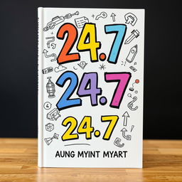 An impactful book cover design for '24/7' that powerfully conveys the author's experiences of hardship, growth, and determination