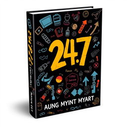 An impactful book cover design for '24/7' that powerfully conveys the author's experiences of hardship, growth, and determination