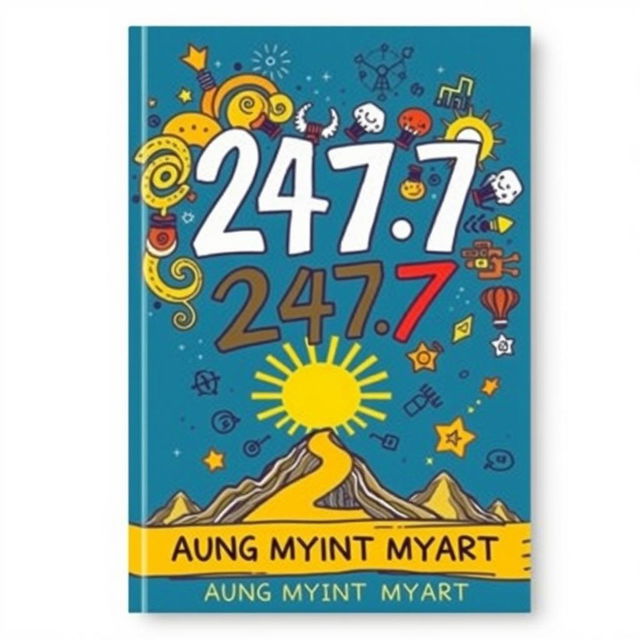 A captivating book cover design for '24/7' that powerfully illustrates the author's journey through hardships, personal growth, and determination to persevere