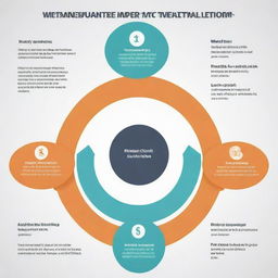 Infographic illustrating the steps towards wealth accumulation, including investing, entrepreneurship, budgeting, and saving